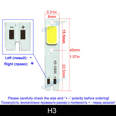 4db COB LED Chip C6 autós fényszóró izzókhoz H1 H3 H4 H7 COB chip fényforrás hideg fehér színű C6 LED lámpa automatikus fényszóró chipek