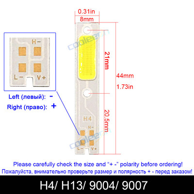 4db COB LED Chip C6 autós fényszóró izzókhoz H1 H3 H4 H7 COB chip fényforrás hideg fehér színű C6 LED lámpa automatikus fényszóró chipek