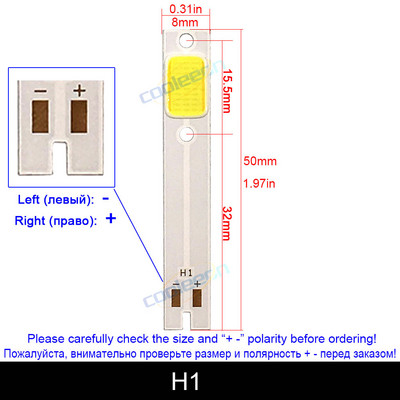 4db COB LED Chip C6 autós fényszóró izzókhoz H1 H3 H4 H7 COB chip fényforrás hideg fehér színű C6 LED lámpa automatikus fényszóró chipek