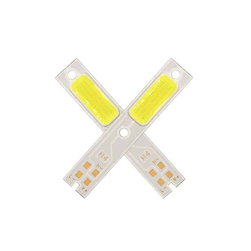 4 vnt COB LED lustas, skirtas C6 automobilio priekinių žibintų lemputėms H1 H3 H4 H7 COB lusto šviesos šaltinis šaltai balta spalva C6 LED lemputė automatinių priekinių žibintų lustai