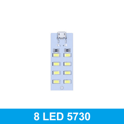 Mirco Usb 5730 LED világító panel USB mobil fény vészvilágítás éjszakai fény fehér 5730 Smd 5V 430ma~470ma barkács asztali lámpa