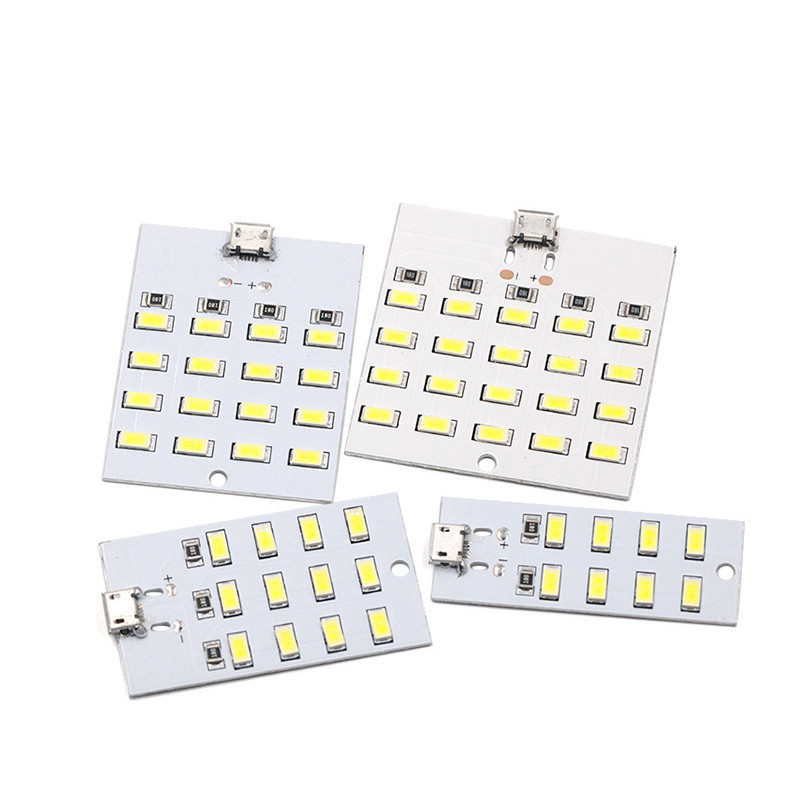 Mirco Usb 5730 Panou de iluminat LED USB Lumină mobilă Lumină de urgență Lumină de noapte Alb 5730 Smd 5V 430ma~470ma Lampă de birou DIY