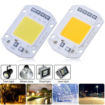 Τσιπ led DC 12V 220V COB 50W Ενσωματωμένο Chip 40x40mm Τετράγωνο πάνελ φωτός Πίνακας λαμπτήρων για λαμπτήρες led για προβολείς Led Bulbs