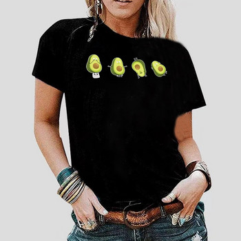 2022 Fashion Trend Printing Avocado Γυναικεία μπλουζάκια Casual O-Neck Καλοκαιρινή πώληση κοντομάνικο T-shirt Άνετα μαλακά μπλουζάκια δρόμου