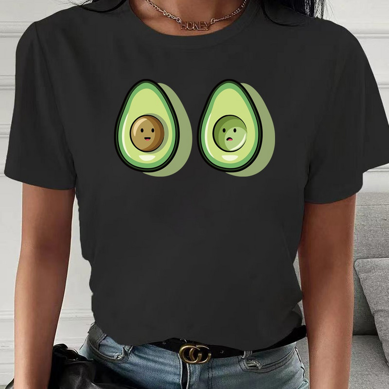 2022 Fashion Trend Printing Avocado Γυναικεία μπλουζάκια Casual O-Neck Καλοκαιρινή πώληση κοντομάνικο T-shirt Άνετα μαλακά μπλουζάκια δρόμου