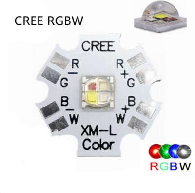 10 W XML RGBW RGBWW nagy teljesítményű led fénykibocsátó dióda Chip 5050 4 chip 20 mm-es alumínium PCB lappal