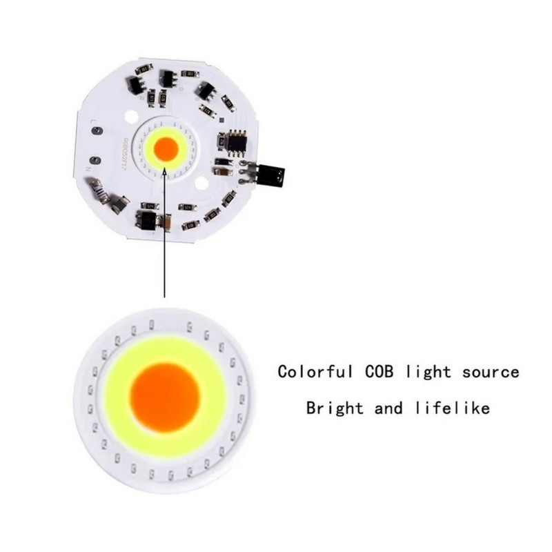 RGB LED COB mikroschema didelės galios LED diodų prožektorių prožektorių šviesos šaltinis Smart IC nuotolinio valdymo pulto spalvos 220V5V saulėlydžio lempai