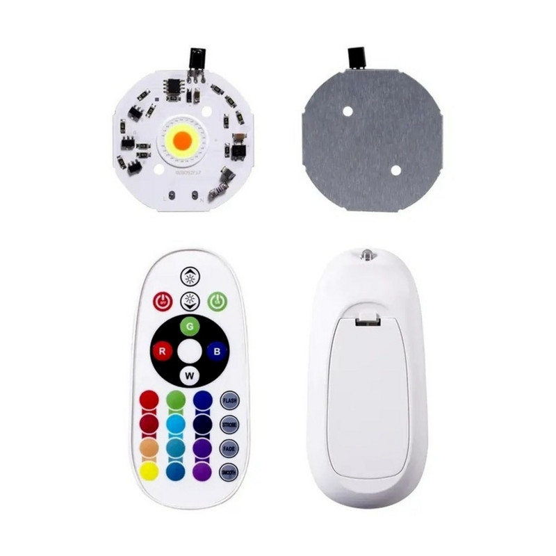 RGB LED COB mikroschema didelės galios LED diodų prožektorių prožektorių šviesos šaltinis Smart IC nuotolinio valdymo pulto spalvos 220V5V saulėlydžio lempai