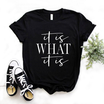 Ez mi ez Nyomtatott Női pólók Pamut Alkalmi Vicces póló Lady Yong Girl Top póló Hipster FS-172