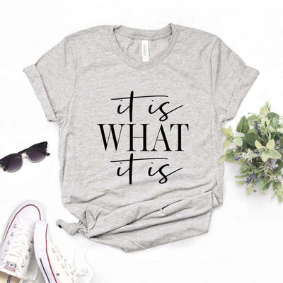 Ez mi ez Nyomtatott Női pólók Pamut Alkalmi Vicces póló Lady Yong Girl Top póló Hipster FS-172