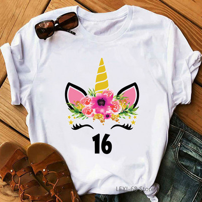 The Queen Of Sweet 16 születésnapi ajándék felsők lányoknak póló női fehér alkalmi póló női harajuku ing Kawaii ruhák