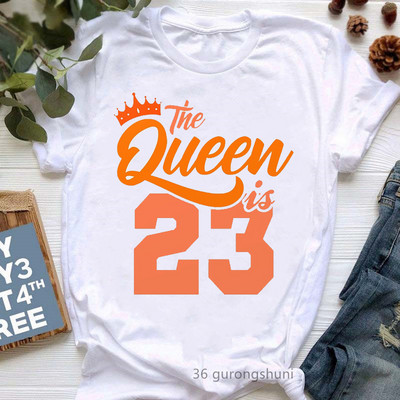 The Queen Of Sweet 16 születésnapi ajándék felsők lányoknak póló női fehér alkalmi póló női harajuku ing Kawaii ruhák