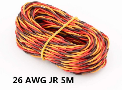 5 метра 16 фута 26awg 22AWG 30/60 Core 3P Twist Servo Extension кабел JR Futaba Twisted Wire Lead за RC аксесоари за самолети