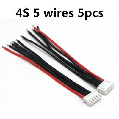 5 darab/tétel jó minőségű 2s 3s 4s 5s 6s LiPo akkumulátor kiegyensúlyozó töltő csatlakozó vezeték/vezeték/csatlakozó 22AWG 100mm JST-XH kiegyensúlyozó kábel