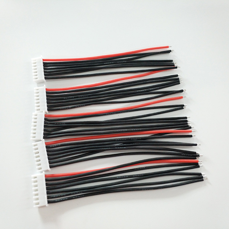 5 tükki/partii hea kvaliteet 2s 3s 4s 5s 6s LiPo aku tasakaalulaadija pistik/juhe/pistik 22AWG 100mm JST-XH tasakaalustuskaabel