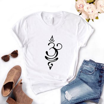 Γυναικεία μπλουζάκια Yoga om Print Βαμβακερά Casual Funny Tshirt For Lady Yong Girl Top Tee Hipster FS-338