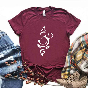 Γυναικεία μπλουζάκια Yoga om Print Βαμβακερά Casual Funny Tshirt For Lady Yong Girl Top Tee Hipster FS-338