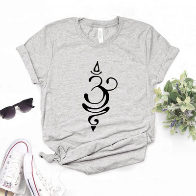 Jóga om Print Női pólók Pamut Alkalmi Vicces póló Lady Yong Girl Top póló Hipster FS-338