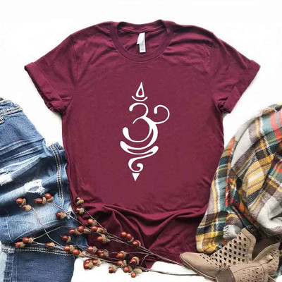 Jóga om Print Női pólók Pamut Alkalmi Vicces póló Lady Yong Girl Top póló Hipster FS-338
