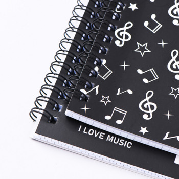 Τετράδιο μουσικής Coil Note Book Β6 Γραφική ύλη Βιβλία ασκήσεων Keyboard Planners Δώρο Βιβλίο εργασίας για πιάνο Ημερολόγιο Γραφείο συγγραφής