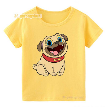 Μπλουζάκι για αγόρι καλοκαιρινά μπλουζάκια Παιδικά ρούχα Γραφικό μπλουζάκι αστείο Puppy Dog Pals Cartoon παιδικά ρούχα 8 έως 12 κίτρινα μπλουζάκια για αγόρια