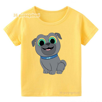 Μπλουζάκι για αγόρι καλοκαιρινά μπλουζάκια Παιδικά ρούχα Γραφικό μπλουζάκι αστείο Puppy Dog Pals Cartoon παιδικά ρούχα 8 έως 12 κίτρινα μπλουζάκια για αγόρια