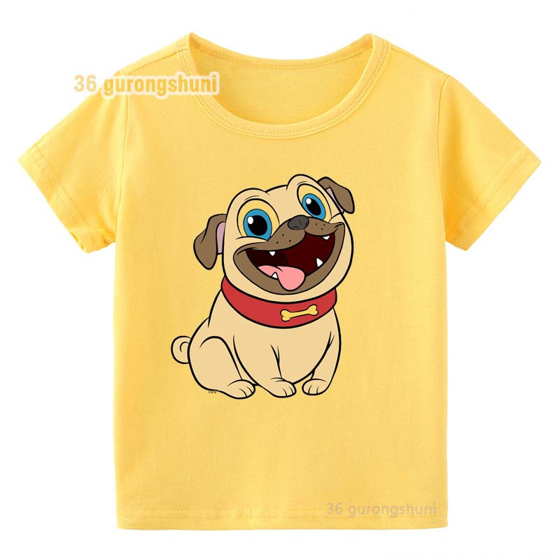 Μπλουζάκι για αγόρι καλοκαιρινά μπλουζάκια Παιδικά ρούχα Γραφικό μπλουζάκι αστείο Puppy Dog Pals Cartoon παιδικά ρούχα 8 έως 12 κίτρινα μπλουζάκια για αγόρια