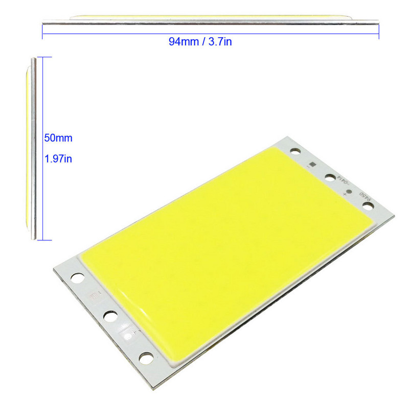 12-14V 20W COB LED švieslentės plokštės juostelė pasidaryk pats Automobilių žibintai Atsarginės dalys Priedai Balta Raudona Mėlyna Žalia Šilta Gamta Balta