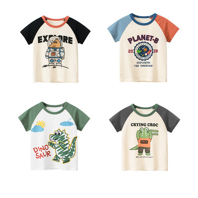 2023 Νέο παιδικό μπλουζάκι καλοκαιρινής εκτύπωσης με κινούμενα μπλουζάκια για αγόρια, κορίτσια, παιδικά ρούχα κοντομάνικο βρεφικό μπλουζάκι από βαμβακερό μπλουζάκι