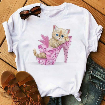 Maycaur New Kawaii Női Napraforgó Pillangómintás fekete pólók Alkalmi rövid ujjú felsők Rajzfilm Grafikus ruhák Női pólók