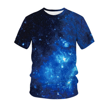 Детска тениска с 3D печат The Vastness Of The Universe The Stars Fashion Casual Cartoons T-shirt Boys Girls Детско облекло