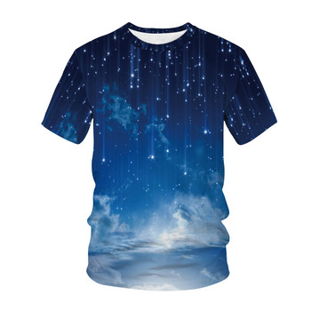 Παιδική μπλούζα με τρισδιάστατη εκτύπωση The Vastness Of The Universe The Stars Fashion Casual Cartoons T-shirt για αγόρια κορίτσια Παιδικά ρούχα