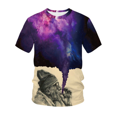 Детска тениска с 3D печат The Vastness Of The Universe The Stars Fashion Casual Cartoons T-shirt Boys Girls Детско облекло