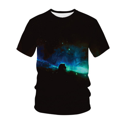 Детска тениска с 3D печат The Vastness Of The Universe The Stars Fashion Casual Cartoons T-shirt Boys Girls Детско облекло