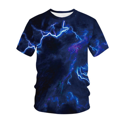 Детска тениска с 3D печат The Vastness Of The Universe The Stars Fashion Casual Cartoons T-shirt Boys Girls Детско облекло