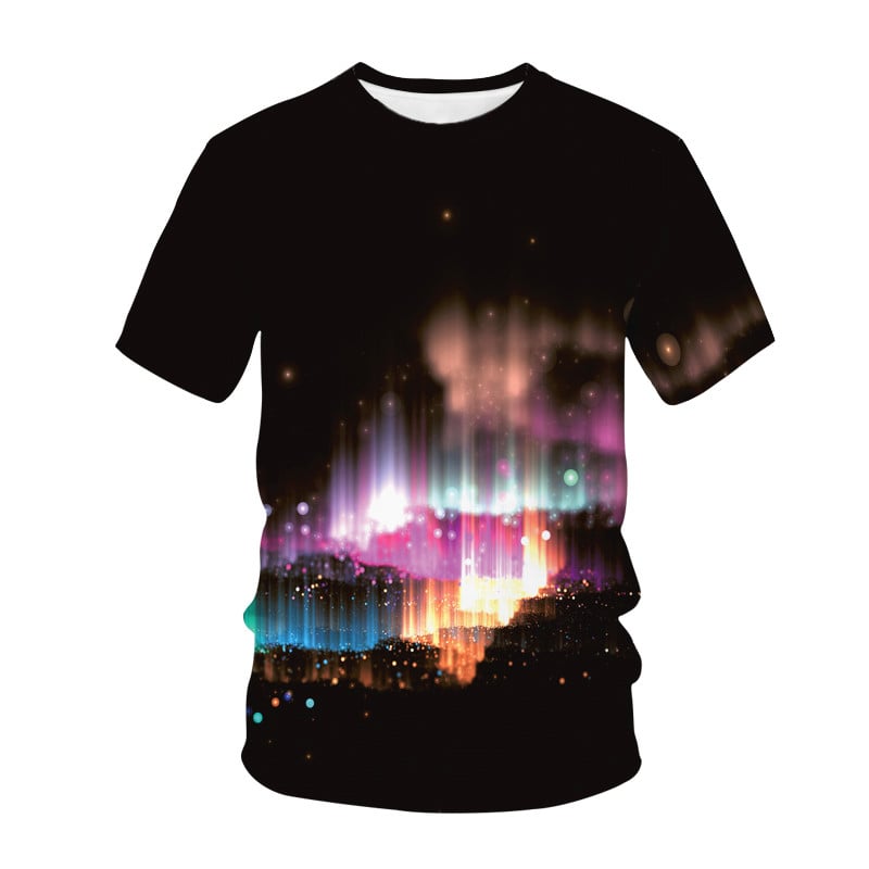 3D spausdinti vaikiški marškinėliai Visatos platybės Žvaigždės Mada Kasdieniai Animaciniai filmai Marškinėliai berniukams Mergaitėms Vaikiški drabužiai