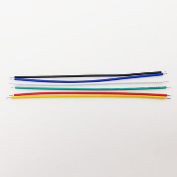 100Pcs 24AWG Breadboard Jumper Cable Wire Калайдиран PCB спояващ кабел Гъвкав двукраен PVC електронен проводник 5-20CM за Arduino