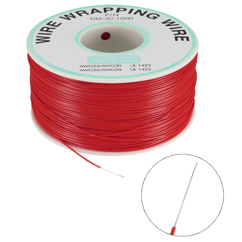 0,58 mm viela OD 200M 250M elektros laidų apvyniojimo viela skarda dengta varine viela PCB litavimo kabelis P/N DM-30-1000 30 AWG nešiojamam kompiuteriui