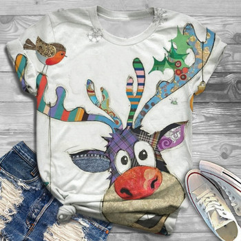 Summer Bohemia Animal Watercolor 3D print T-shirt Υπερμεγέθη γυναικείο ύφασμα σε στυλ μόδας Γυναικεία ρούχα Μπλουζάκια σέξι κοριτσίστικα μπλουζάκια