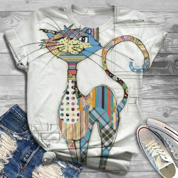 Summer Bohemia Animal Watercolor 3D print T-shirt Υπερμεγέθη γυναικείο ύφασμα σε στυλ μόδας Γυναικεία ρούχα Μπλουζάκια σέξι κοριτσίστικα μπλουζάκια