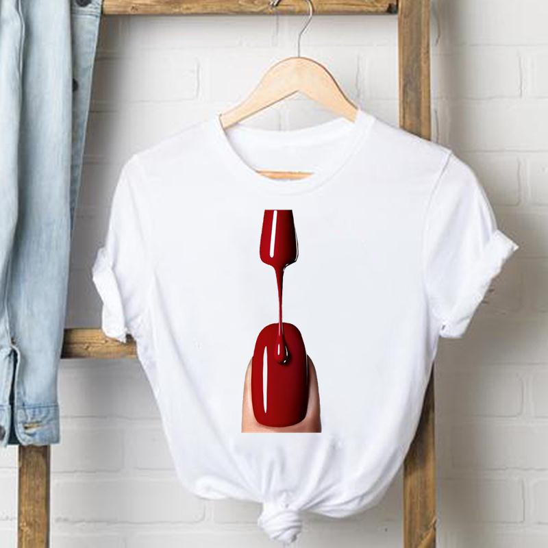 Burtu nagu māksla Salds T-krekls Sieviešu apģērbs Sieviešu T-krekli Ar īsām piedurknēm Ikdienas modes Tkrekli Vasaras Grafiskie T-krekli