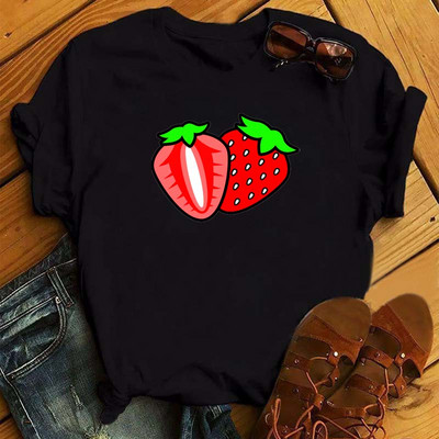 Funny Fruits póló Női divat Kawaii Banana Print fehér póló Harajuku póló rövid ujjú felsők póló női pólók