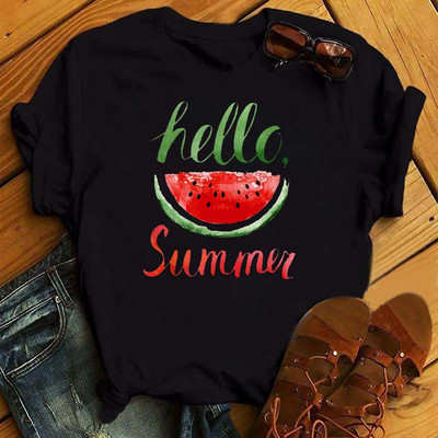 Funny Fruits póló Női divat Kawaii Banana Print fehér póló Harajuku póló rövid ujjú felsők póló női pólók