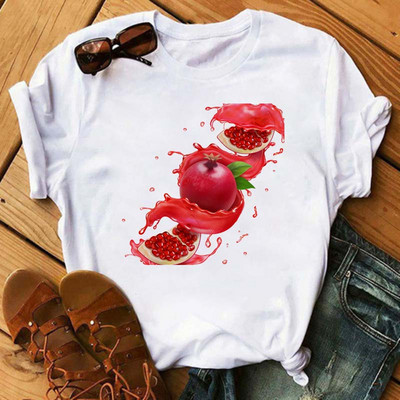 Funny Fruits póló Női divat Kawaii Banana Print fehér póló Harajuku póló rövid ujjú felsők póló női pólók