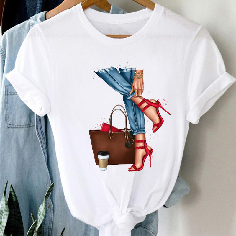 Tricou pentru femei Tricou cu imprimeu la modă cu flori pentru femei Tricou casual Topuri pentru fete din anii 90 Tricou cu mânecă scurtă pentru femei Tricouri pentru femei