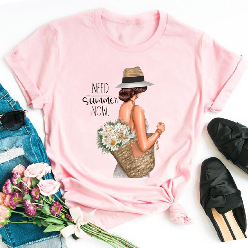 Tricou pentru femei Tricou cu imprimeu la modă cu flori pentru femei Tricou casual Topuri pentru fete din anii 90 Tricou cu mânecă scurtă pentru femei Tricouri pentru femei