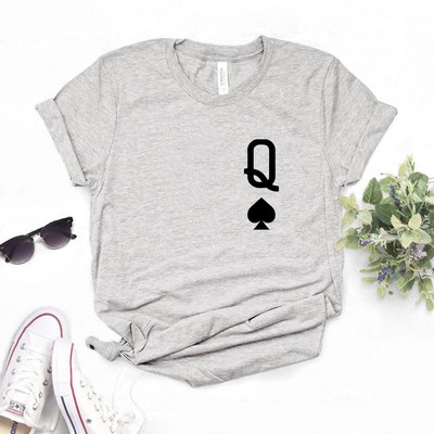 Pák királynő nyomat női pólók Pamut alkalmi vicces póló Lady Yong Girl Top póló Hipster FS-324
