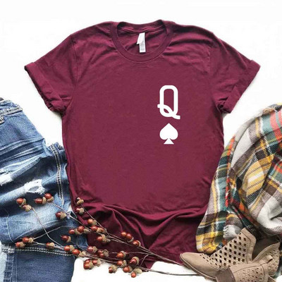 Pák királynő nyomat női pólók Pamut alkalmi vicces póló Lady Yong Girl Top póló Hipster FS-324