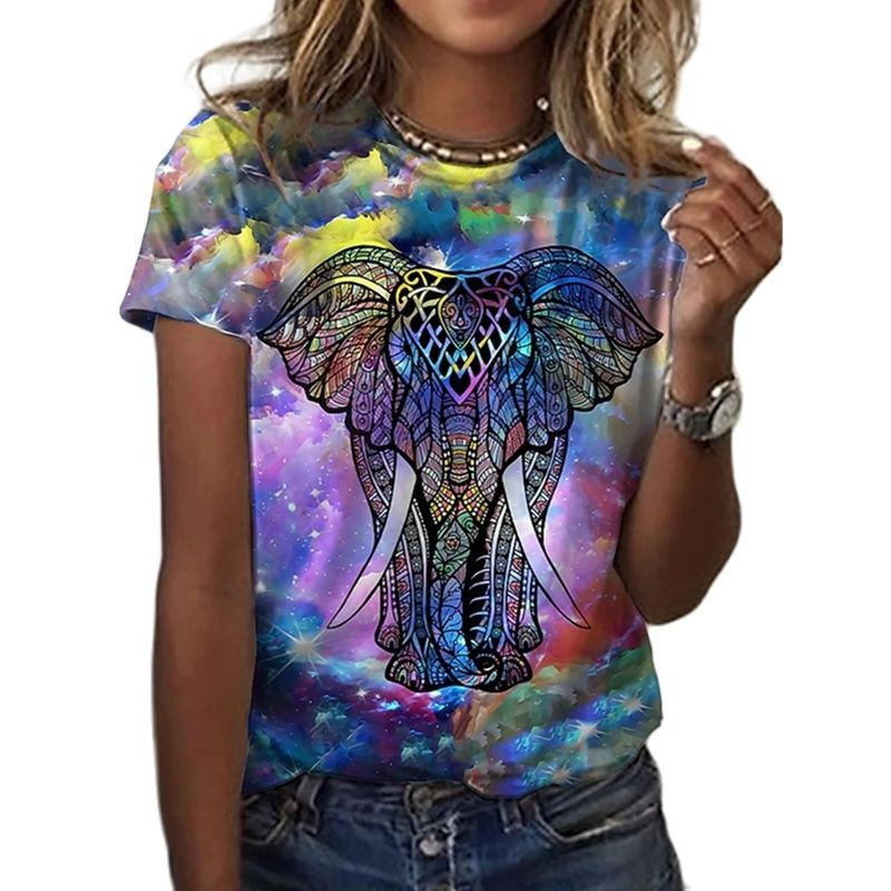 Jauns jaunums Zebra Elephant Art Butterfly 3D Printing T-krekls Sieviešu Harajuku Vasaras Krāsaini Skaisti Modes Topi Īsām Piedurknēm