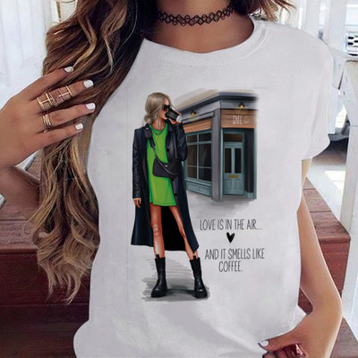 Maycaur Fashion Lady Print női póló Alkalmi Vicces grafikai póló Rövid ujjú póló Ajándék Lady Yong Girl Top pólónak